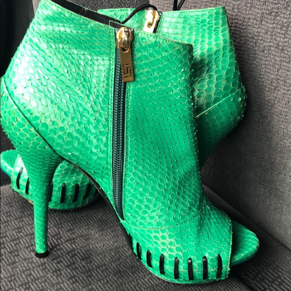 Versace Open Toe Booties - image 3